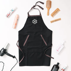 flatlay stylist supplies black with leopard