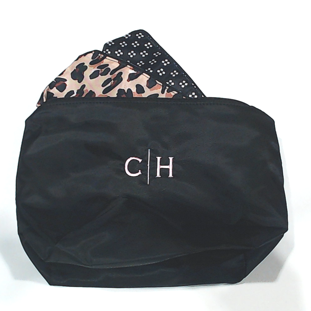 BLOOPER BAG: Monogrammed Packable Cosmetic Bags