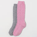 Pack of Duck Boot Socks in Pink & Grey
