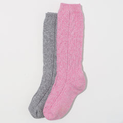 Pack of Duck Boot Socks in Pink & Grey