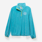 Monogrammed Puff Sleeve Fleece Pullover | Aruba