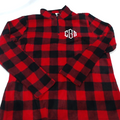 BLOOPER CLOTHING: Monogrammed Plaid Fleece Pullover