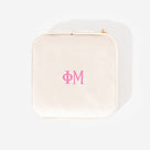 Phi Mu Velvet Travel Jewelry Case | Ivory