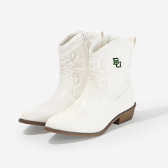 Baylor Bears Cowboy Boots in White