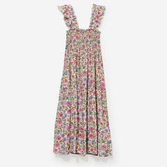 smocked dress in flora trellis