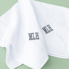 mens handkerchief set on green background