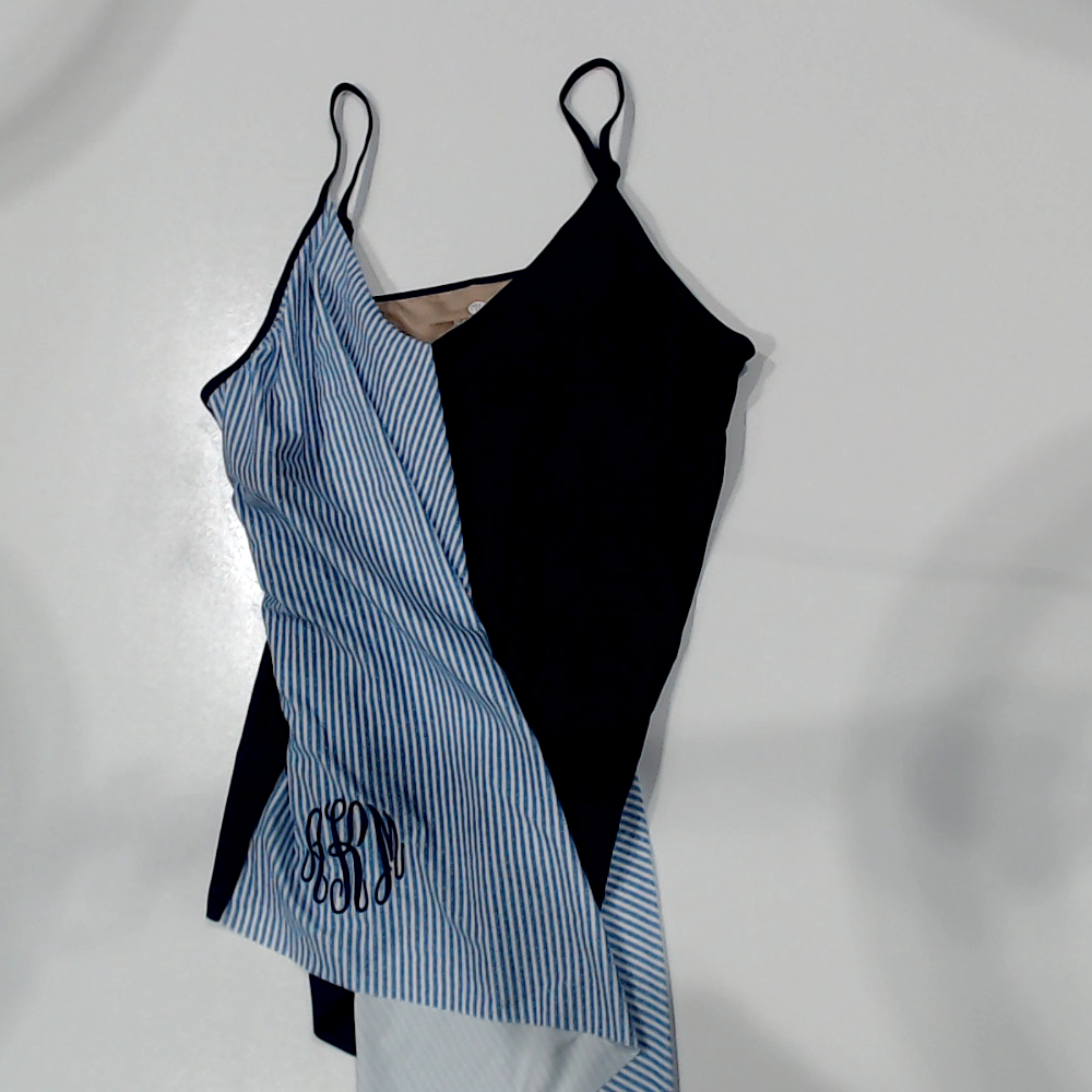 BLOOPER SWIM: Monogrammed Ruched Tankini