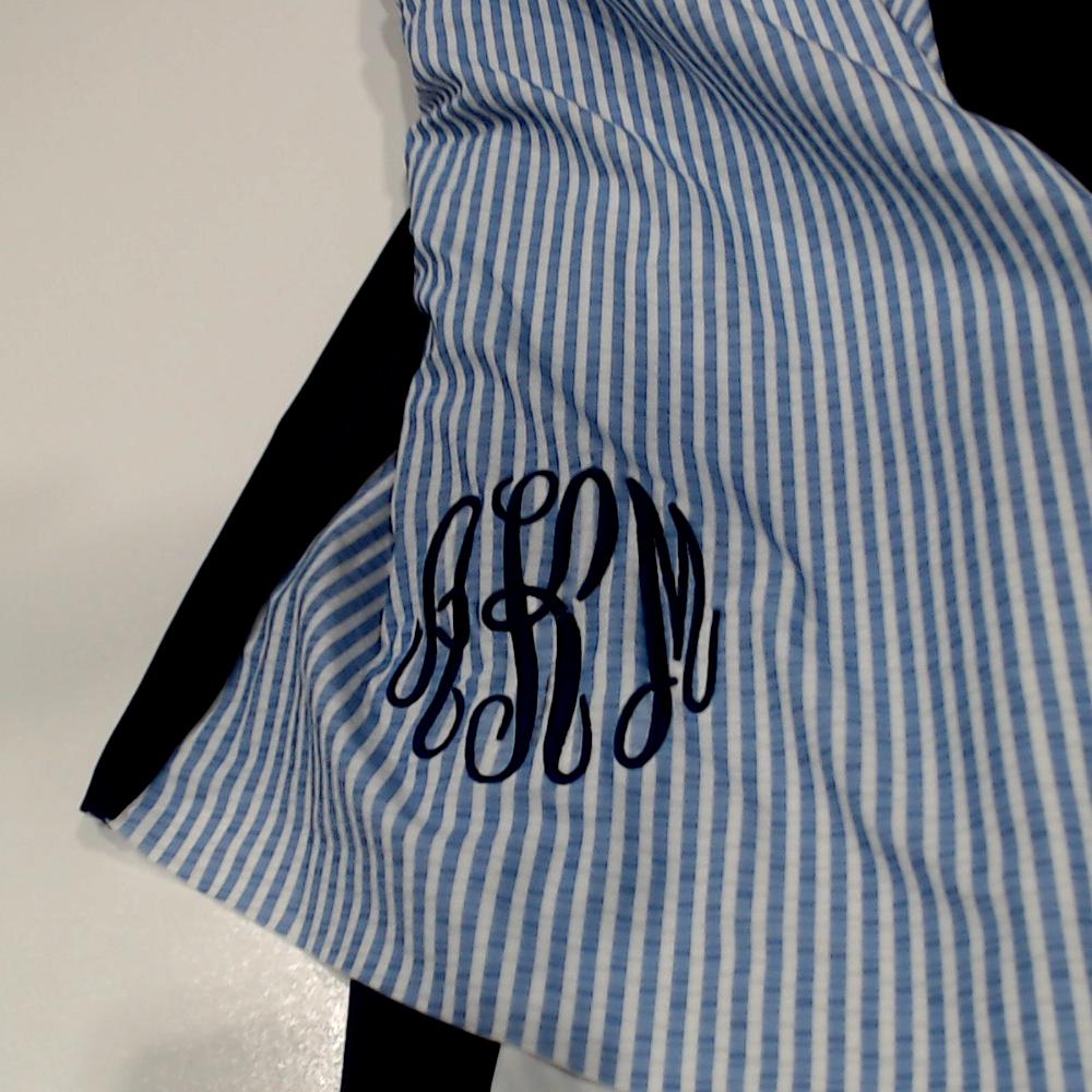 BLOOPER SWIM: Monogrammed Ruched Tankini