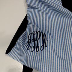 BLOOPER SWIM: Monogrammed Ruched Tankini