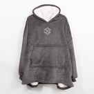 Monogrammed Blanket Hoodie | Charcoal