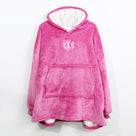 Monogrammed Blanket Hoodie | Hot Pink
