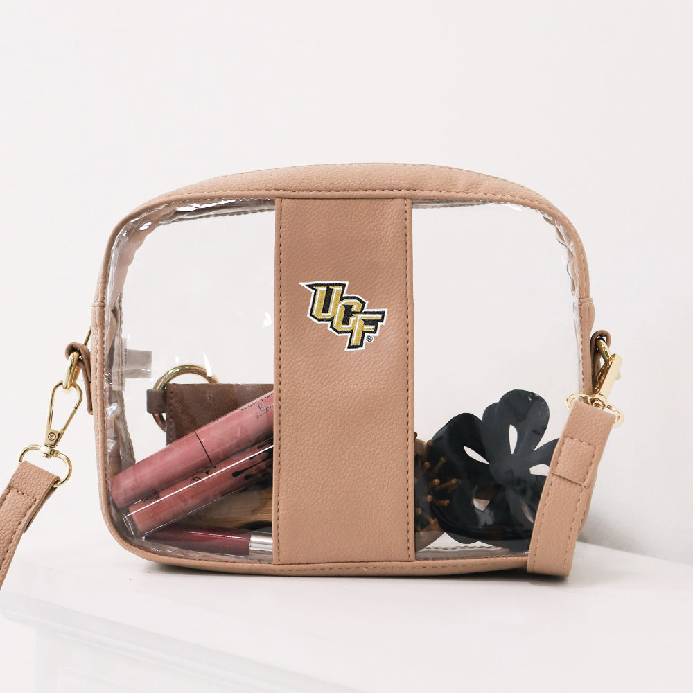 ucf clear stadium crossbody in tan