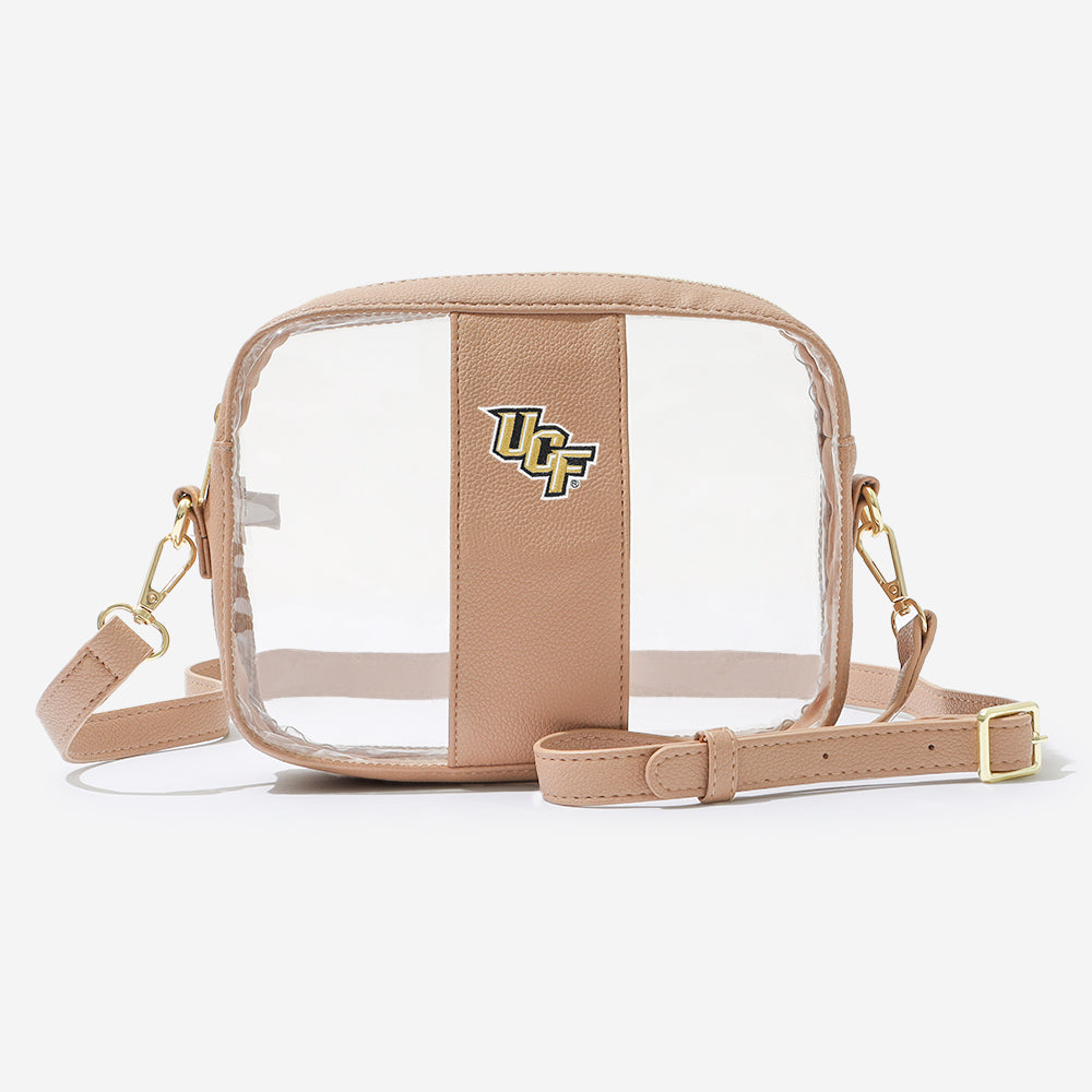 ucf knights clear stadium crossbody bag in tan