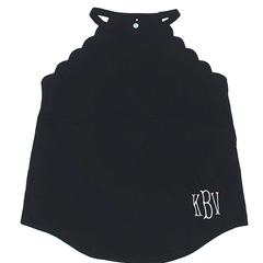 BLOOPER CLOTHING: Monogrammed Scalloped Tank Top