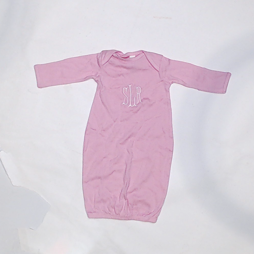 BLOOPER KIDS: Monogrammed Baby Layette Gown