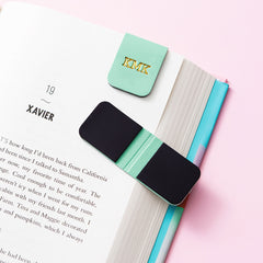 Mint magnetic bookmark close up