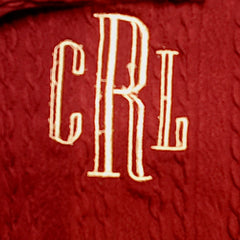 BLOOPER CLOTHING: Monogrammed Cable Knit Pullover