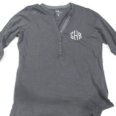BLOOPER CLOTHING: Monogrammed Henley