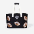 Monogrammed Football Extra Large Tote bag