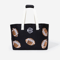 Monogrammed Football Extra Large Tote bag