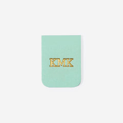 Monogrammed Magnetic Bookmark in mint