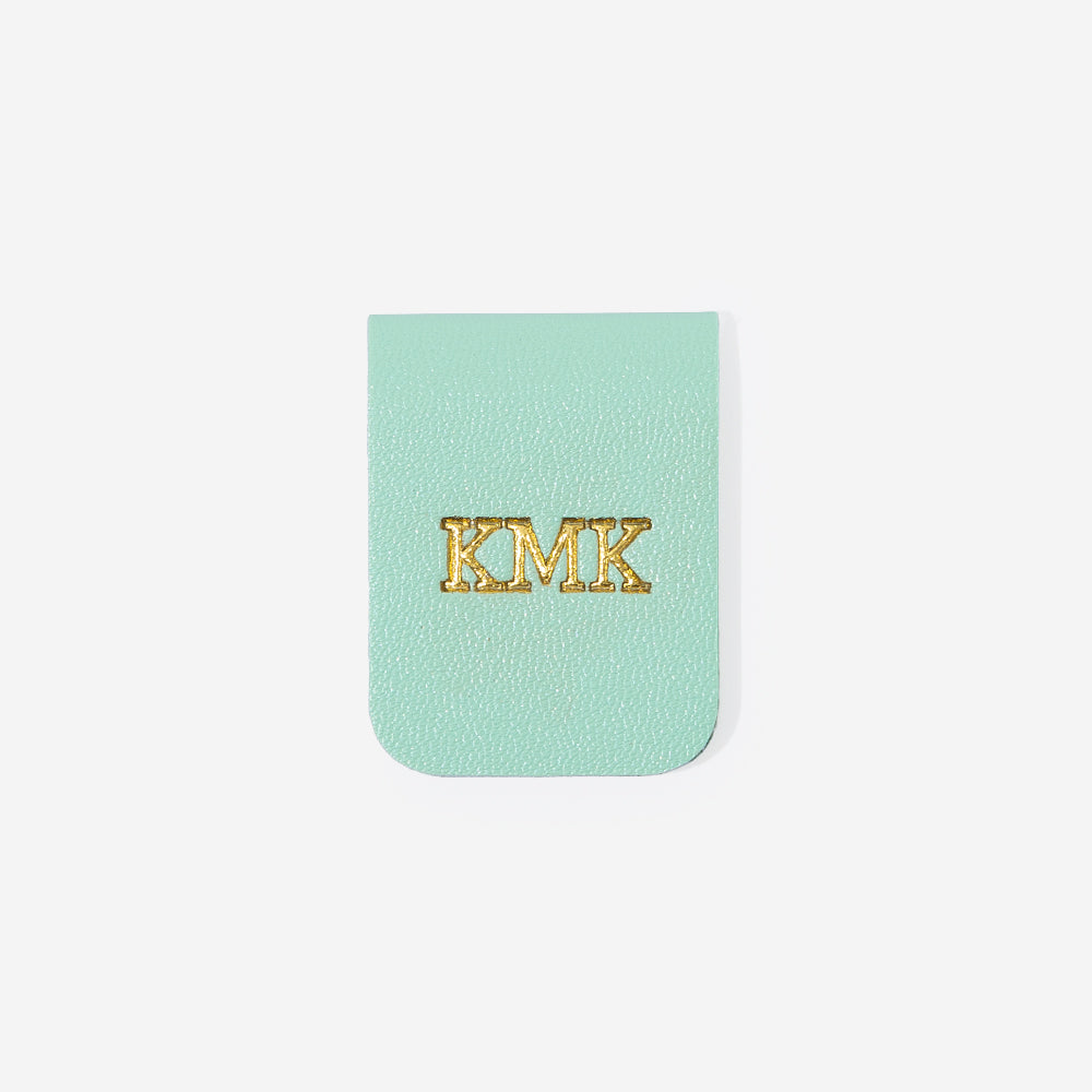 Monogrammed Magnetic Bookmark in mint