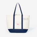 Monogrammed Mahjong Large Canvas Tote