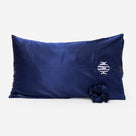 Monogrammed Satin Pillowcase and Scrunchie Set | Navy