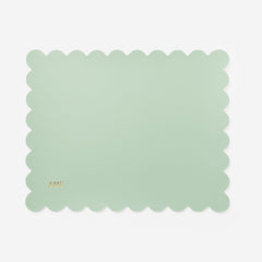 sage scalloped edge mouse pad with monogram