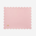 pink scalloped edge mouse pad with monogram