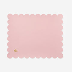 pink scalloped edge mouse pad with monogram