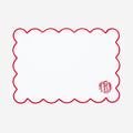 Monogrammed Scalloped Placemat | Red