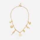 Monogrammed Seashell Charm Necklace | Gold