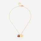 Monogrammed Cherry Necklace | Gold