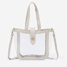 Monogrammed Clear Stadium Approved Tote | Bone
