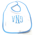 BLOOPER KIDS: Monogrammed Outline Baby Bib