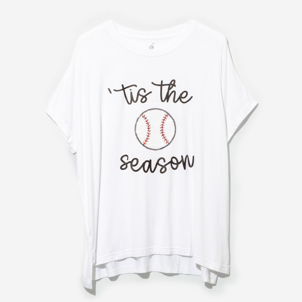 Sequin Sports Tee - Baseball