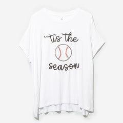 Sequin Sports Tee - Baseball