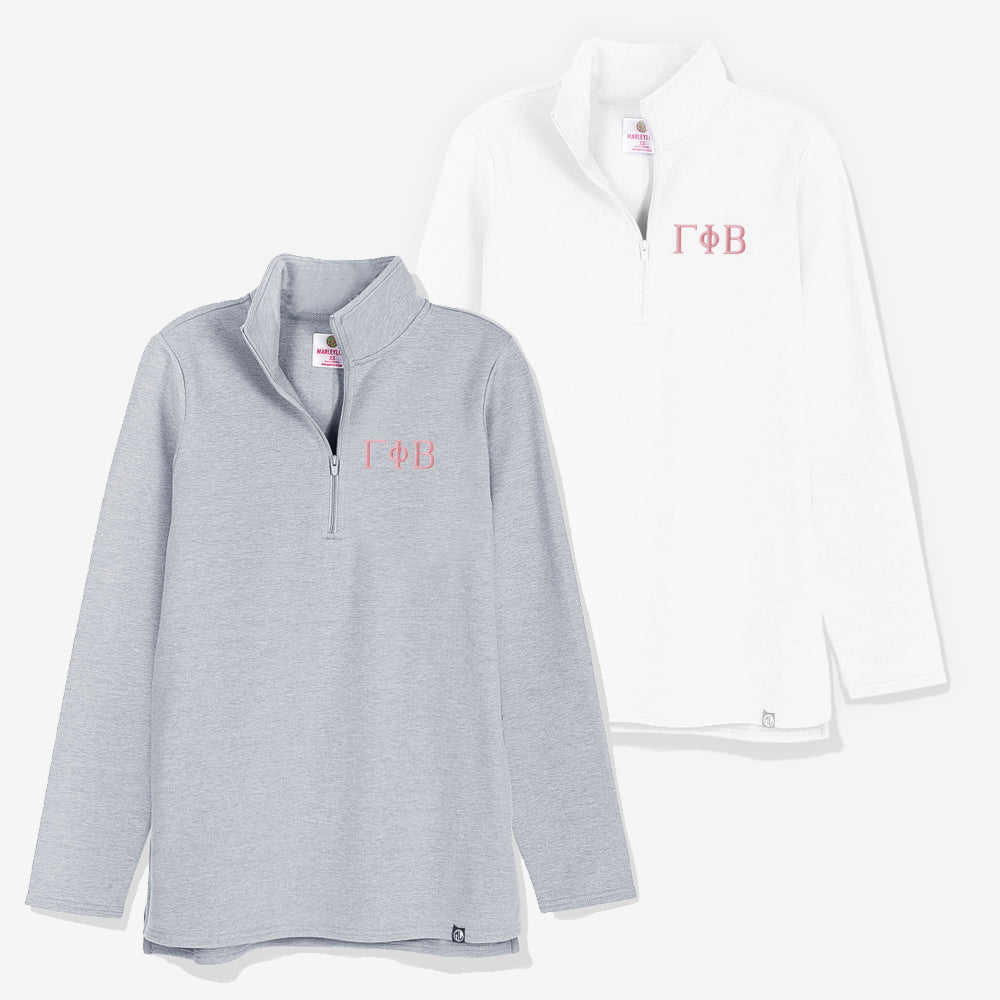 Gamma Phi Beta Pullover Sweatshirt | Sorority Quarter Zip