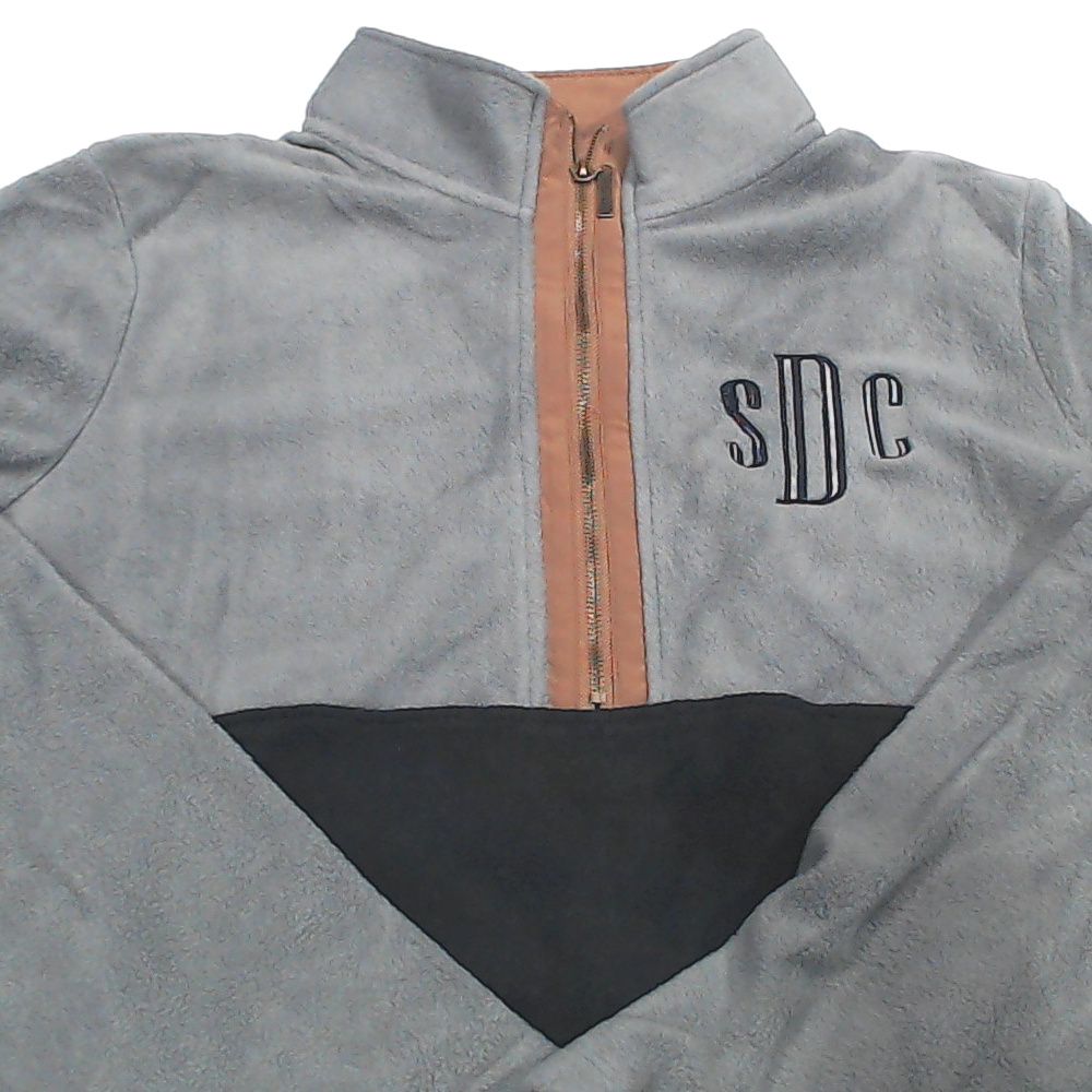 BLOOPER CLOTHING: Monogrammed Colorblock Fleece Pullover