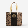Monogrammed Tote Bag in Neutral Sassy Spots