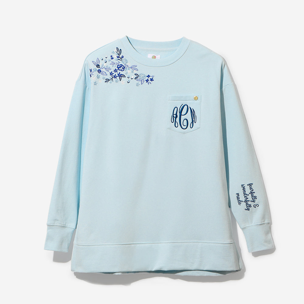 Personalized Faith Sweatshirt in Ice Blue