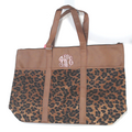 BLOOPER BAG: Monogrammed Leopard Pocket Tote