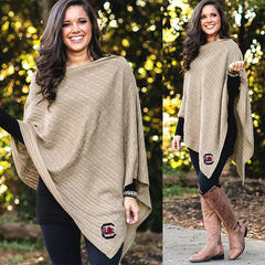 camel poncho with gamecocks logo