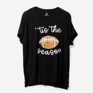 Sequin Sports Tee | Black Football
