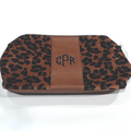 BLOOPER BAG: Monogrammed Leopard Cosmetic Case