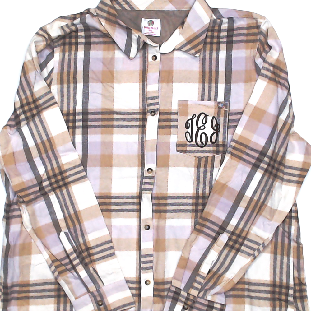 BLOOPER CLOTHING: Monogrammed Plaid Layering Tunic
