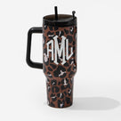 Monogrammed Travel Tumbler | Cheetah 40oz