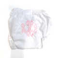 BLOOPER KIDS: Monogrammed White Eyelet Baby Bloomers