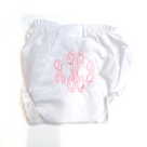 BLOOPER KIDS: Monogrammed White Eyelet Baby Bloomers